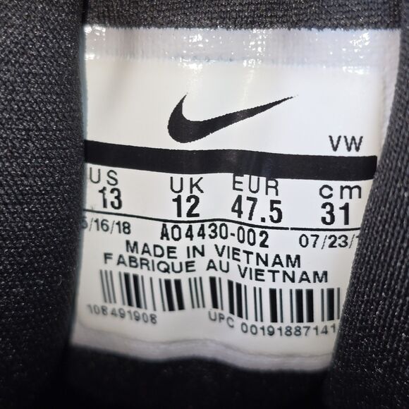 Nike Air Versitile III Men\'s Sz 13 Black Gray Basketball Shoes (AO4430-002) NEW main image 4